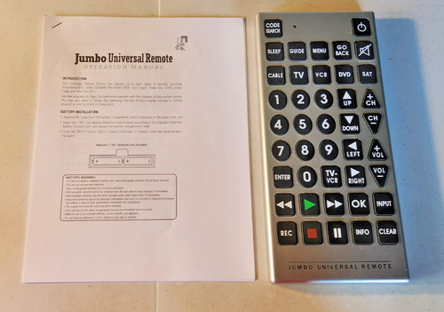 Jumbo universal remote - jumbo,