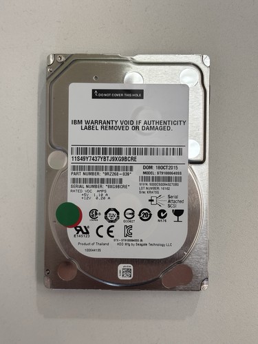 Ibm seagate 1tb sas hdd - 2.5",