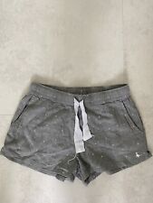 Jack Wills Pale Grey Starry Pyjama Shorts Womens UK8 - Excellent Condition