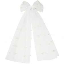 TRIXES Bridal Hair Bow Veil