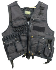 Arktis Tactical Load Bearing Vest Black Ammo Slots And Pouches Security SIA