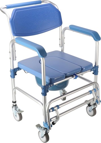 Mobility aid wheeled commode - mobility,