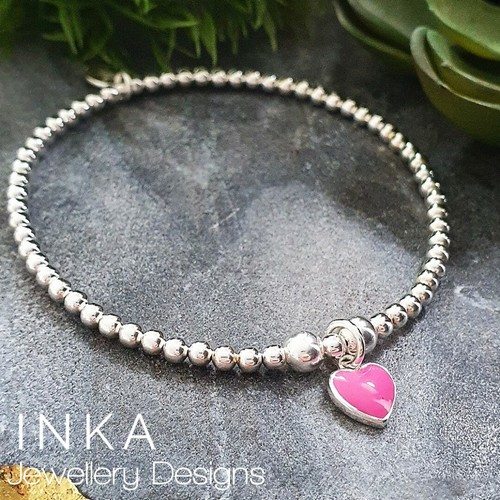 Sterling silver pink - sterling, heart