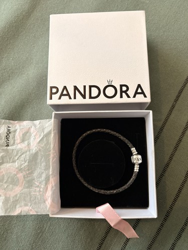 Pandora black braided - braided, leather