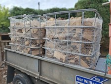 2 crates of hardwood logs /