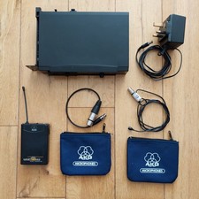 AKG UHF SR40 wireless radio microphone Lavalier Body kit Free Frequency UK!