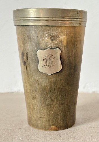 Antique victorian horn tumbler - horn,