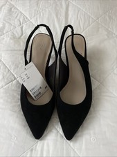 H&M Black Sling Back Closed