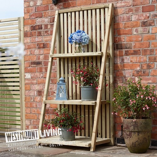 Wooden tier garden ladder - wooden, 3