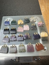 22 X Handbag Carving Crystal Quartz Lapis Labradorite Etc Wholesale Joblot Bulk