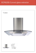 CDA ECP62SS 60cm Curved Glass Extractor