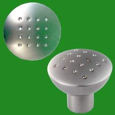 1x 32mm Round Matt Chrome