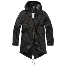 Brandit M51 US Parka Cotton Lining Outdoor Casual Mens Hooded Fishtail Black