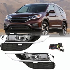 Version Fog Lights Driving Bumper Lamps + Bezel Harness For Honda CRV 2015-2016