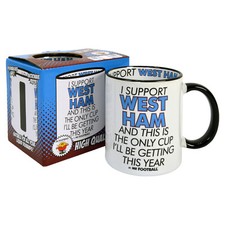 I SUPPORT WEST HAM MUG Gift for HAMMERS Fan FOOTBALL Gift Boxed