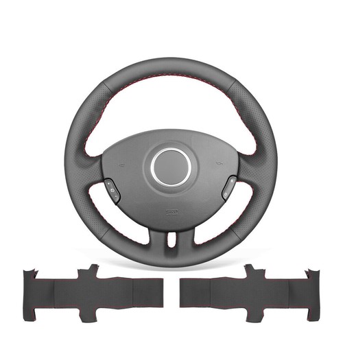Black leather steering - black,