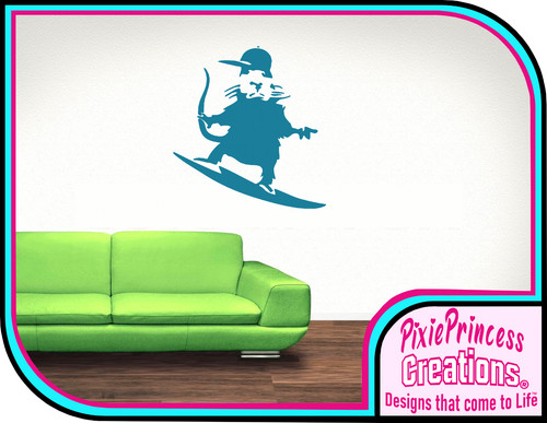Banksy surf rat mylar 190 - surf,
