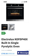 ELECTROLUX KOFDP40X PYROLYTIC SINGLE OVEN BRAND NEW DISPLAY MODEL