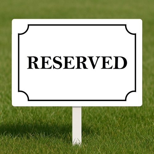 Reserved parking space - 🚫,