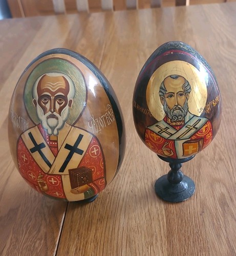 Nicholas wooden eggs on - wooden,
