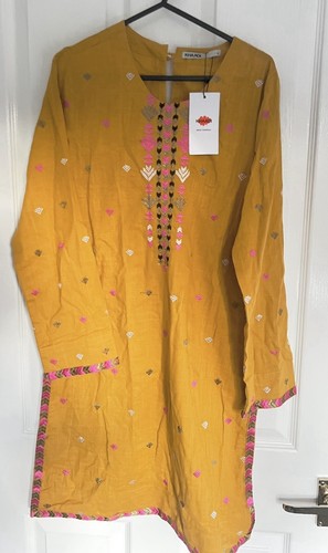 Khaadi yellow embroidered - khaadi,