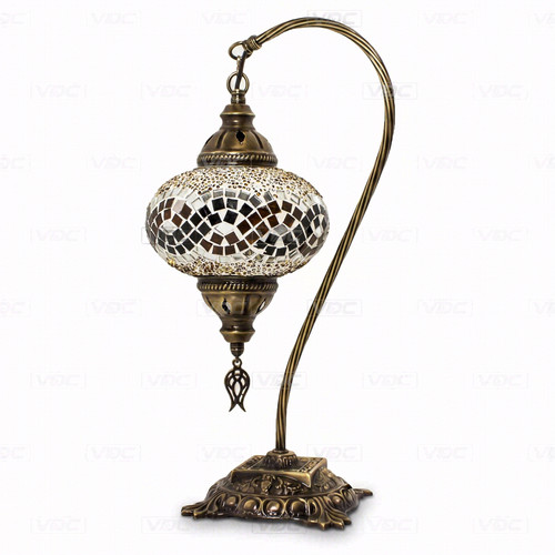 Brown turkish mosaic table - turkish,