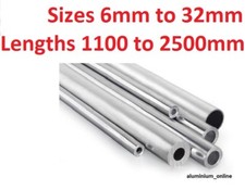 Aluminium round tube - aluminium, 8mm
