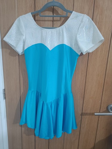Blue and white leotard - blue,