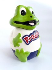 Rare Vintage Cadburys Ceramic Freddo Frog Biscuit Barrel Cookie Jar Collectible