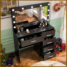 Black Dressing Table with LED