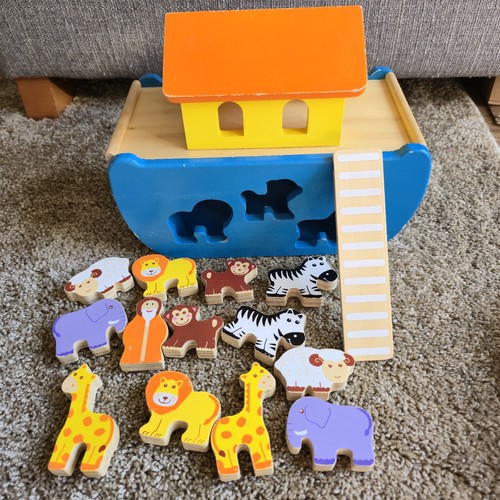 Wooden noahs ark shape sorter - noahs,