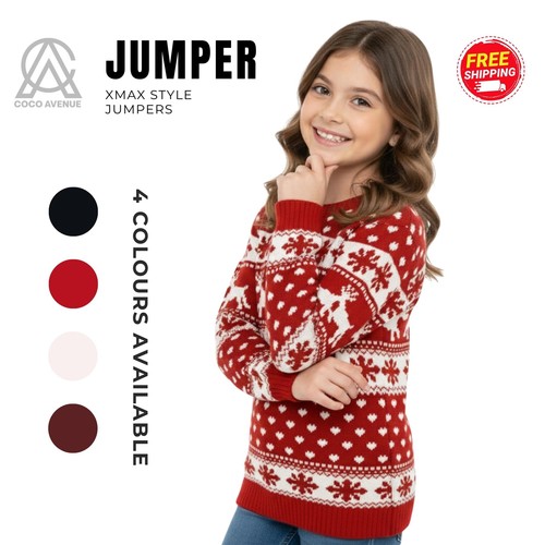 Girls xmas sweater reindeer - xmas,