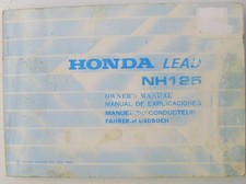 Honda Lead NH125 1983 #36KG8600 0036-KG9-6000 Owners Handbook Multilingual