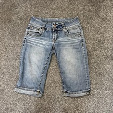 Y2K vintage Jane Norman low rise stretchy capri jeans cropped light blue faded