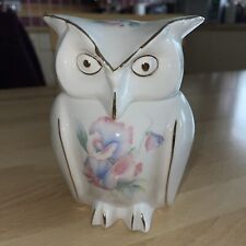 Aynsley China Cottage Garden Owl Trinket Box.