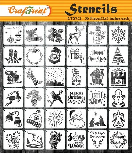 Christmas stencils set by - x,