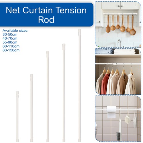 White telescopic curtain - telescopic,