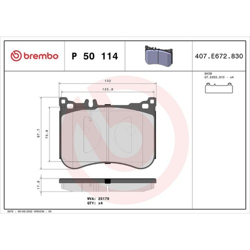 Brembo prime brake pad set - brake,