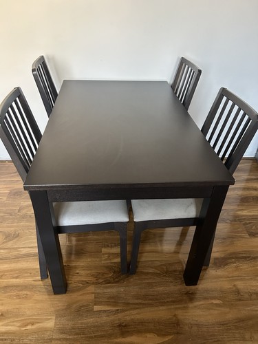 Black wood extendable dining - black,