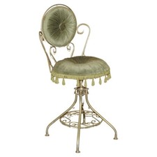 CIRCA 1960'S HOLLYWOOD REGENCY DRESSING TABLE BOUDOIR HEIGHT ADJUSTABLE CHAIR