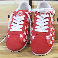 JLS Just Love Skulls Womens Sneakers Size 8, Red, Skull & Cross Bones