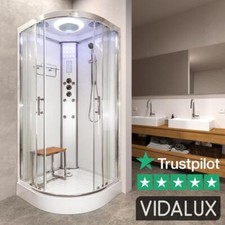 Vidalux Shower Cabin Enclosure Cubicle None Steam SS 1000 x 1000 Quad BEST BRAND