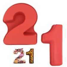 VDL Silicone Number Mould 21 Cake Baking Tin Mould Birthday EXTRA LARGE