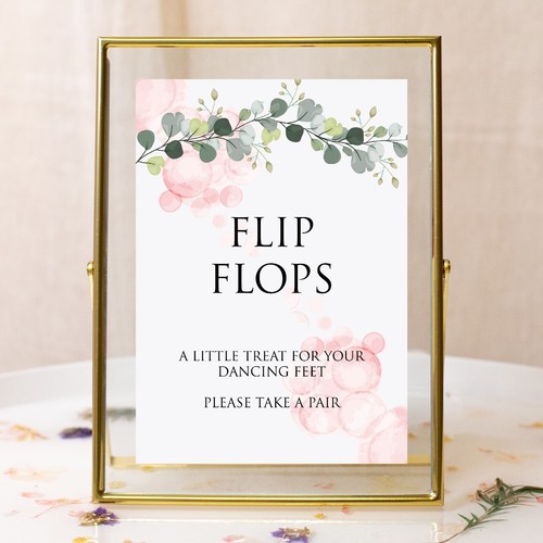 Wedding table sign - table, flip