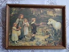 Exquisite Delightful Framed Print of A Tempting Bait 1906 by Arthur J Elsley