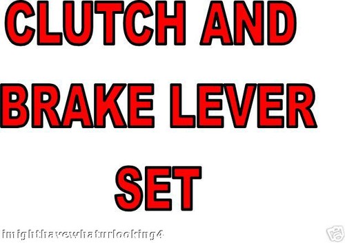 Brake and clutch lever set - and,