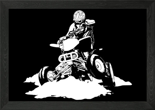 Quad bike framed wall art - bike,