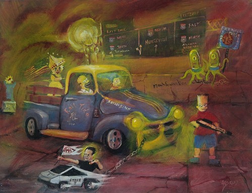 The simpsons elon - musk, aliens