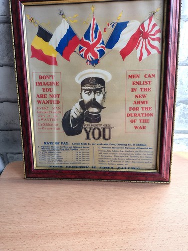 British ww1 poster - , framed
