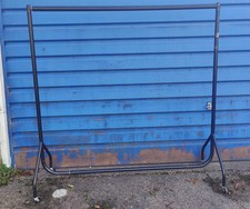 Vintage Clothing Rail 5ft Industrial Factory Shop Heavy Duty Castor Wheels